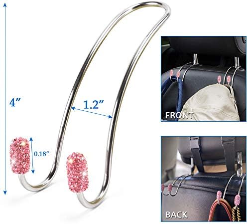 ToBeQueen Pink Accessories Set for Women -15pcs, Head Rest Rings, Car Adapter - Image 2