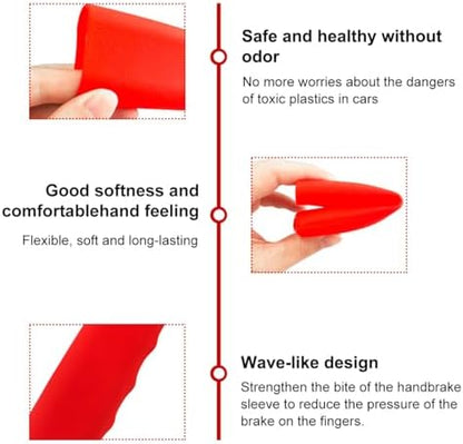Car Handbrake Cover, Anti-Slip Silicone Auto Hand Brake Comfortable Handle Grip - Image 3