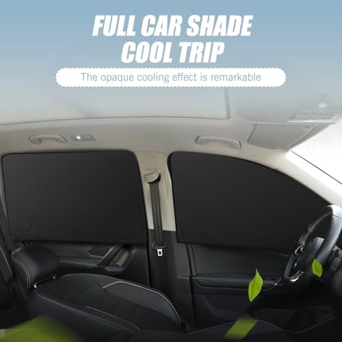 Tesnaao 4 PCS Car Side Window Sun Shade Replacement, 33CM x 48CM x 62CM Front - Image 3