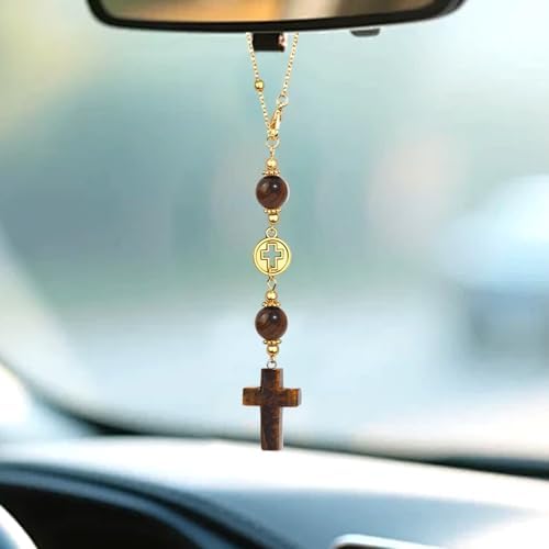 Car Rear View Mirror Accessories Car Hanging Ornament, Cross Unique Rearview by Unknown
