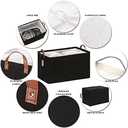 Hinwo 70L Extra Large Canvas Storage Bin - Image 4