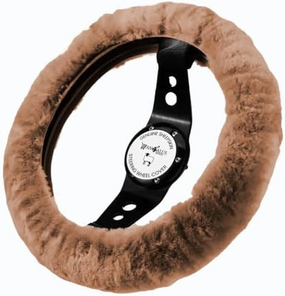 Andalus Brands Luxury Fluffy Car Steering Wheel Covers – Genuine Merino by AndalusBrand