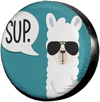 Funny Llama Spare Tire Cover Dust-Proof Wheel Tire Cover Fit Trailer, SUV and by Foruidea