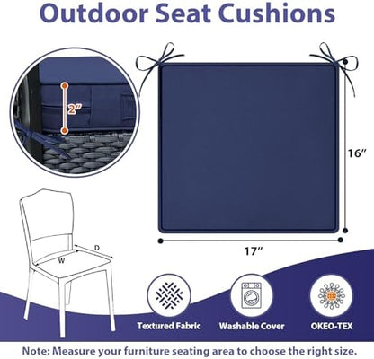 IPYNBAP Outdoor Chair Cushions Set of 4 -Waterproof Outdoor Seat Cushions - Image 6