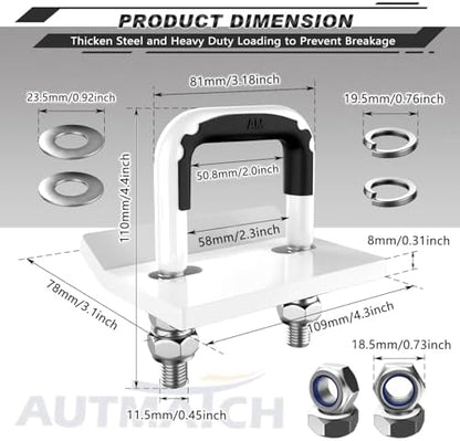 AUTMATCH Hitch Tightener Anti-Rattle Clamp - Image 4