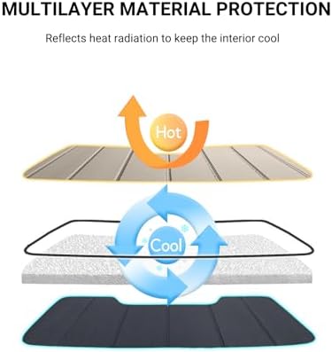 Pigenius Windshield Sunshade for Dodge Dart 2013-2016 Front Window Shade - Image 5
