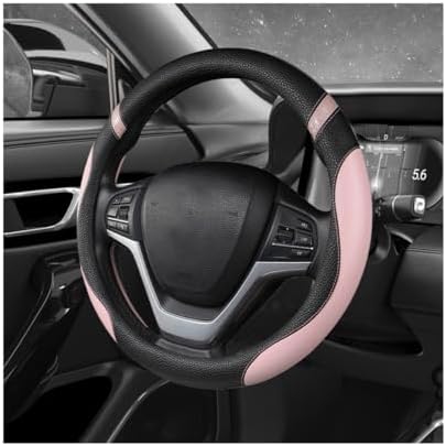Car Steering Wheel Cover, 15 Inch Premium Leather Breathable Non-Slip Wheels by Unknown