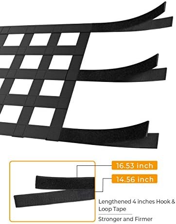 JOYTUTUS Mesh Cargo Net Roof Storage Netting Hammock Roll Cage Bar Restraint - Image 5