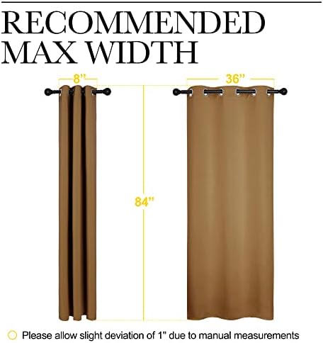 NICETOWN Sleek Blackout Curtains, 2 Panels, W42 x L84-inch - Image 7
