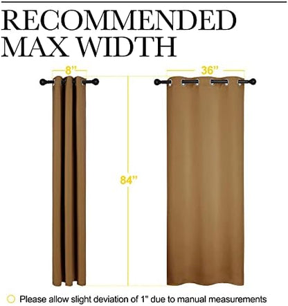 NICETOWN Sleek Blackout Curtains, 2 Panels, W42 x L84-inch - Image 7