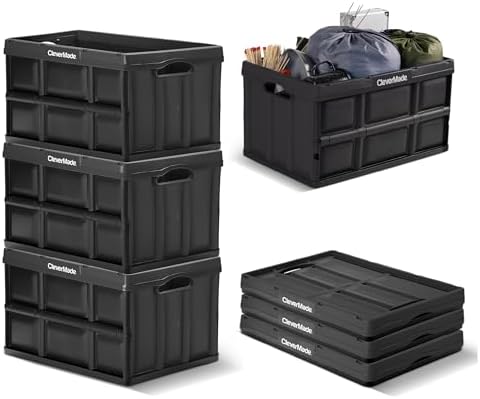 CleverMade Collapsible Storage Bin, No Lid, 16 Gal, 3 Pack by CleverMade