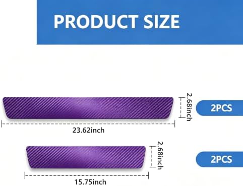 Door Sill Protector 4PCS, Carbon Fiber Anti-Scratch Door Entry Guard, - Image 2