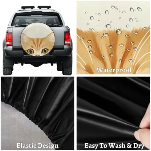 Spare Tire Cover for RV Trailer, Funny Cats Tire Covers Universal Fit for - Image 4