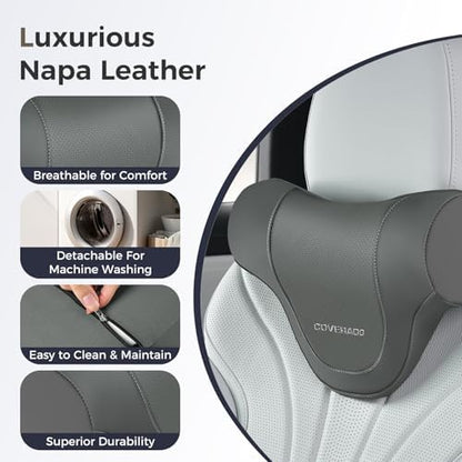 Coverado Car Headrest Pillow, Ergonomic Memory Foam Car Neck Pillow - Image 6