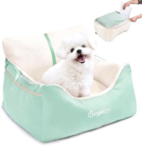 BurgeonNest Dog Car Seat for Small Dogs & Cats Under 25 lbs by Lifelongfriendsbelovedfamily