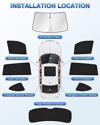 Canvcle Windshield Sun Shade for 2020-2025 2026 Toyota Highlander Accessories - Image 6