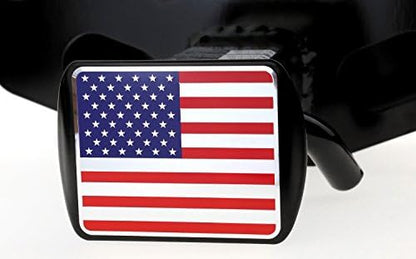 USA 2" American Flag Stainless Steel Trailer Hitch Cover - Image 5