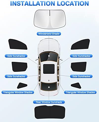 Canvcle Sunshades for 2020-2025 2026 Ford Escape Windshield Sun Shade Side Rear - Image 6