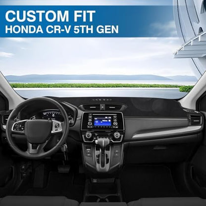 KUST Black Dash Cover for Honda CR-V CRV 2017-2022 Left Hand Driving Non-Slip - Image 2