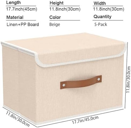 Yawinhe Storage Bins with Lids, 17.7x11.8x11.8in - Image 4