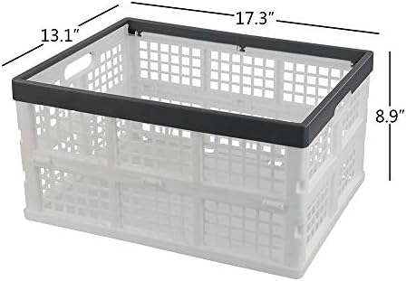 Teyyvn 3-Pack 30 L Plastic Stackable Collapsible Storage Crates - Image 2