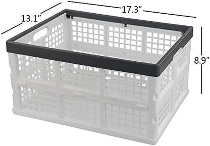 Teyyvn 3-Pack 30 L Plastic Stackable Collapsible Storage Crates - Image 2