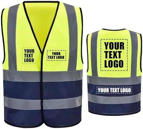 AYKRM 12 colour High visibility viz vest hi vis viz reflective work by AYKRM