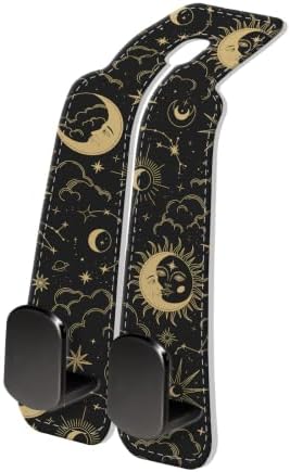 PU Leather Car Seat Hook, Storage Headrest Hanger, Cute Car Backseat Organizer by Unknown