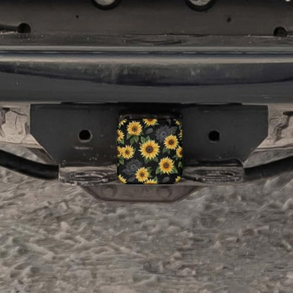 Swono Sunflowers Square Receiver Hitch Covers Vintage Bloom Yellow Sunflowers - Image 5
