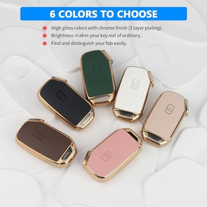 QBUC for KIA Key Fob Cover, Upper Leather + Soft TPU Key Case Shell - Image 6