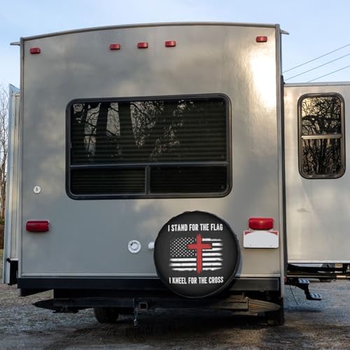 I Stand for The Flag, Kneel for The Cross Spare Tire Cover Dust-Proof Wheel - Image 6