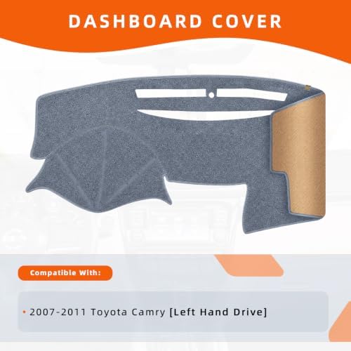 Dashboard Cover Dash Mat Fit for to-yota Camry 2011-2007, Car Dash Board Mat - Image 2