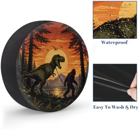 Bigfoot Dinosaur Spare Tire Cover Wheel Covers Protectors Waterproof Dust-Proof - Image 4
