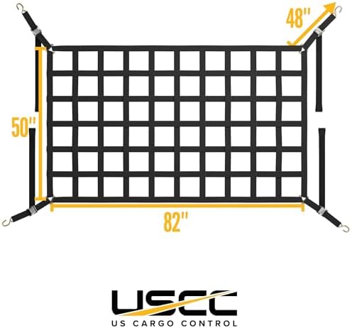 US Cargo Control Cargo Net for Pickup Truck Bed 6.8 FT x 4.2 FT, Adjustable - Image 3