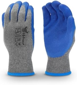 G & F Products 12 Pairs X-Large Rubber Latex Double Coated Work Gloves by GFProducts