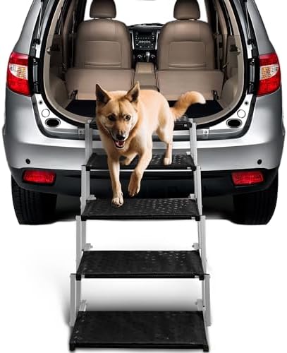 Extra Wide Dog Stairs for Car by Heeyoo