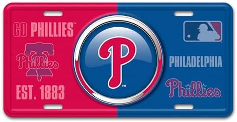 FANMATS 43238 Philadelphia Phillies Embossed Metal License Plate by FANMATS