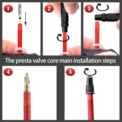 Presta Valve Core Bike Valve Core Removal Tool MTB Tire Valve Stem Repair - Image 5