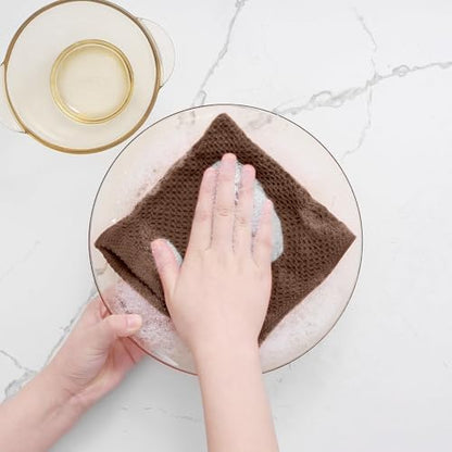 Homaxy 100% Cotton Waffle Weave Kitchen Dish Cloths 18-Pack - Image 4
