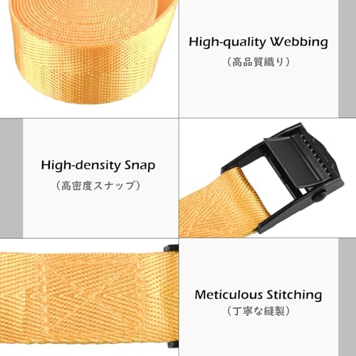TRIWONDER Cinch Tie Down Strap Lashing Straps Heavy Duty Nylon Straps - Image 3