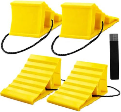 4 Pack Wheel Chocks, Wheel Chocks by SeeyouinSeuqhck