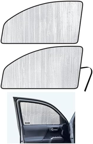 Front Side Sunshade Custom Fit for 2016-2023 Toyota Tacoma, 2Dr 4Dr by YelloProAutomotive