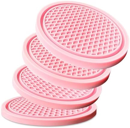 4-Pack Car Cup Holder Coasters by Unknown