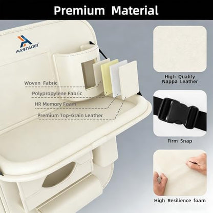 2 Pack Universal Premium Leather Foldable Car Backseat Organizer - Image 4