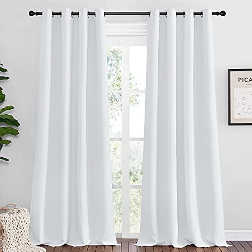NICETOWN Bedroom Blackout Curtains Panels 1 Pair 55 x 94-in Greyish White by NICETOWN