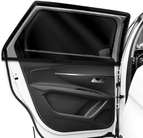 2Pcs Car Window Shades for Baby, Stretchy Breathable Car Sun Shades, Rear Side by vvag