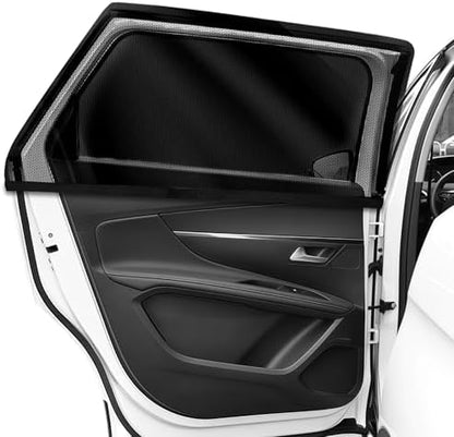 2Pcs Car Window Shades for Baby, Stretchy Breathable Car Sun Shades, Rear Side by vvag