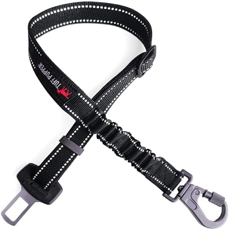 Tuff Pupper Dog Seat Belt | Adjustable Length Dog Seatbelt Restraint | by TuffPupper