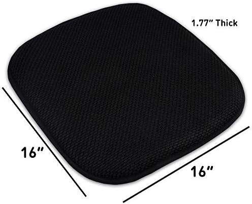 Sweet Home Collection 4 Pack Memory Foam Honeycomb Nonslip Back 16" x16" - Image 4