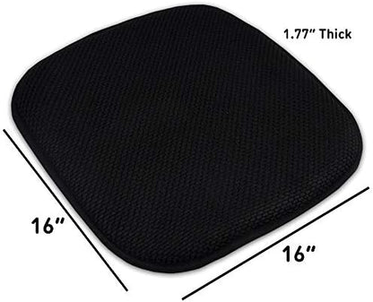 Sweet Home Collection 4 Pack Memory Foam Honeycomb Nonslip Back 16" x16" - Image 4